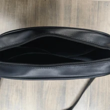 日式伊達包透明jk制服單肩包可愛卡哇伊y2k斜挎包純色拉鍊學校收納包日用手提包 - 黑色 - 查看 9