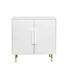 Cabinet With Storage Modern Storage Cabinets With 2 Doors With Handle For Living Room Dining Room Entryway, White