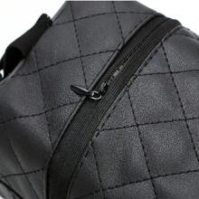 1pc PU Leather Car Tissue Box Rear Seat Sun Visor Hanging Holder Auto Interior Organizer Tissue Drawer Container Bag Accessories - Black - View 5