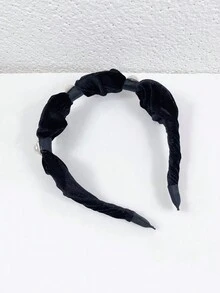 Băng đô thời trang ngọt ngào và ngọc trai sang trọng 1 chiếc thanh lịch dành cho nữ, hoàn hảo để đeo hàng ngày - màu đen - Xem 2