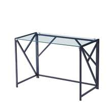 Tempered Clear Glass Computer Desk, Laptop Desk Transparent Glass Laptop Table, Small Study Desk - Màu trong suốt - Xem 4