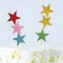70 Stücke, Gold Silber Rosa Schaumstoff Aufkleber, Top-sterne, Selbstklebende Glitzernde Eva-aufkleber, Handwerkszeug Und Diy-spielzeug Für Bildungszwecke