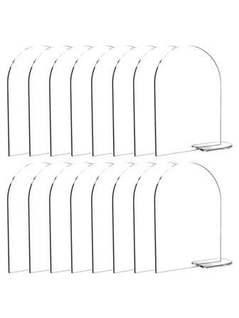 10 件婚礼桌卡可重复使用亚克力标牌数字标牌 DIY 空白椅子预留夹中心装饰