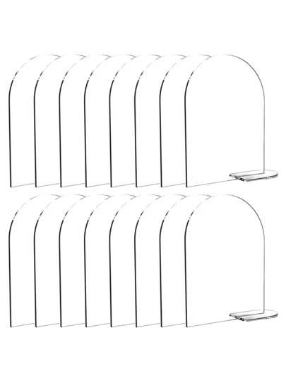 10 Pcs Wedding Table Cards Reusable Acrylic Signs Number Digital Sign DIY Blank Chair Reserved Clip Centerpiece Decoration