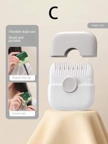 1pc Hair Trimming Comb, Multifunctional Two-In-One Hair Cutting Clipper With Split Ends Trimming Cutter For Women, Home Use