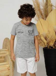 Young Boys T-Shirts - 灰色 - 查看 3