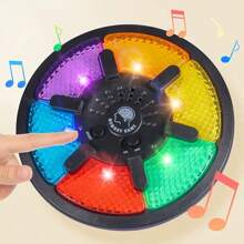 1 pieza Máquina de juego de memoria interactiva: Tablero de juego con luces LED y efectos de sonido, ejercitar la coordinación mano-cerebro - Consola de juegos electrónica, funciona con 3 pilas AAA (no incluidas), juguete para fiestas de Halloween/Navidad, regalos, juegos sensoriales, día del juego, juguetes blandos.
