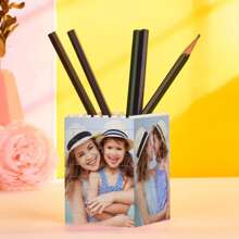 1 PIEZA Soporte de bolígrafo con ladrillo de construcción personalizado con foto Puzzles de bloques de construcción Regalo de cumpleaños Decoración del hogar para la familia Regalo único para ella/él en el Día de San Valentín, Día de la Madre, Día del Padre, Día de los Caídos, Navidad Decoración de habitación, Multifuncional, Reutilizable, Ornamental, Exquisito, Elegante, Adorable, Colorido, Lindo, Divertido, Personalizado, Personalizado, Único, Regalos ideales para ella, Regalos ideales para él, Para aniversarios, Para cumpleaños, Regalo del Día de la Madre