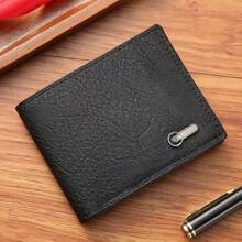 1pc Solid Color Sleek Fashionable Classic Wallet For Men, Suitable For Daily Use Or As A Gift For Boyfriend - Multicolor - View 3