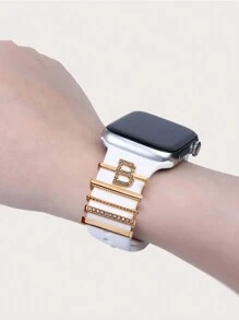 26pcs Alphabet Pattern Smart Watch Strap Compatible With Various Brands As A Gift For Students Returning To School