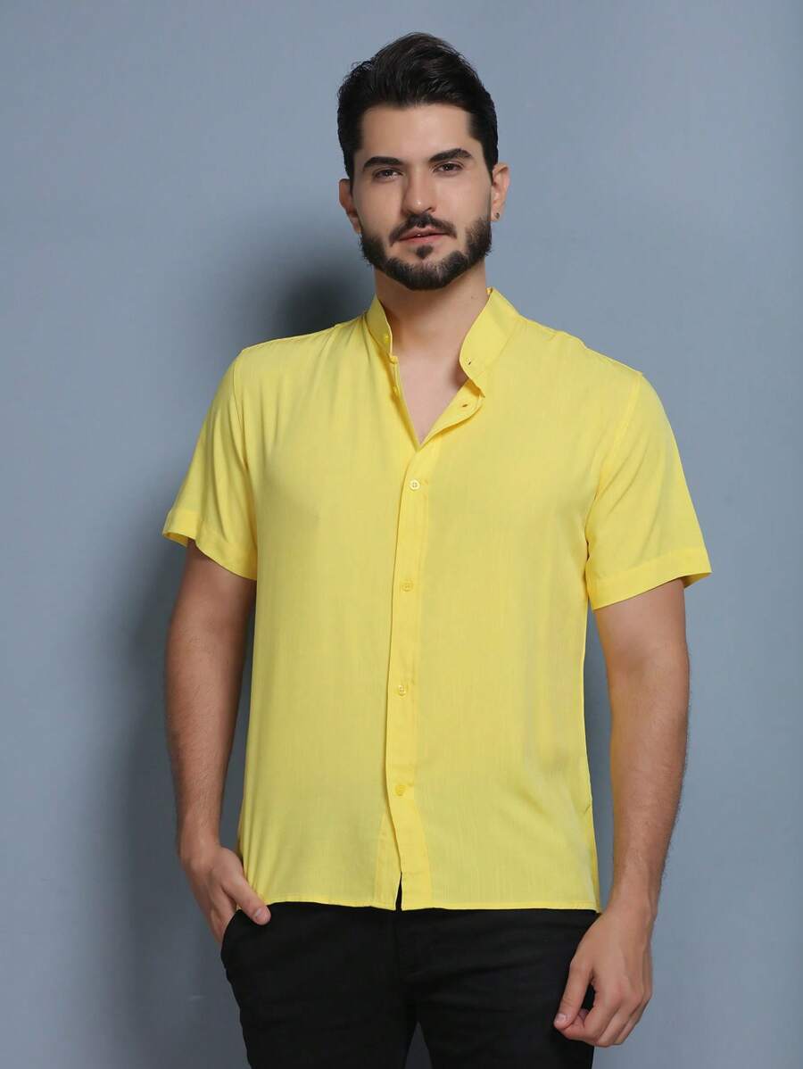 Men Shirts - Màu vàng - Xem 1