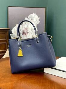 Dedoo 奢华时尚多功能大容量单肩手提包，优雅女士手提包 - 藍色 - 查看 3