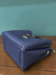 Dedoo 奢华时尚多功能大容量单肩手提包，优雅女士手提包 - 藍色 - 查看 6