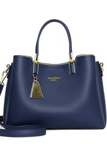 Dedoo 奢华时尚多功能大容量单肩手提包，优雅女士手提包 - 藍色 - 查看 7