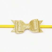 1 Miếng Trẻ em Lấp lánh Nơ Phụ kiện tóc , Băng đô cài tóc Với Bowknot - Vàng - Xem 6