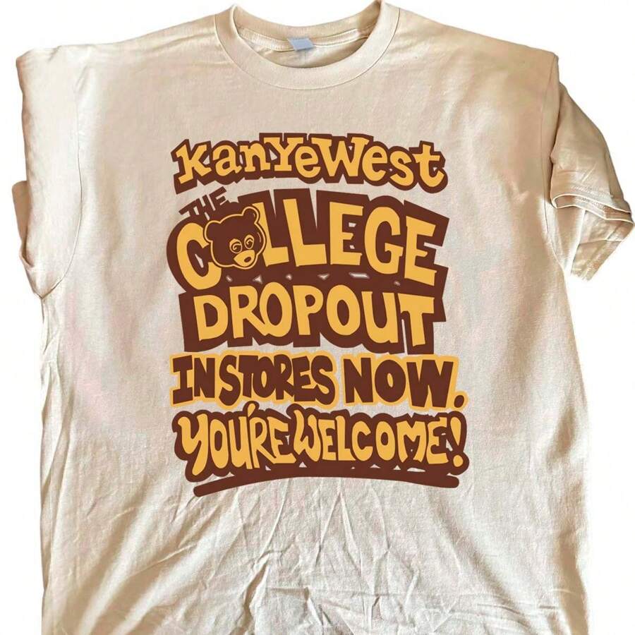 Kanyewest College T-Shirt - Khaki - View 1