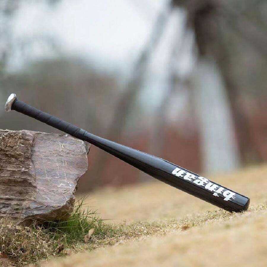 Baseball Bat Aluminium Alloy Thickened Baseball Stick Iron Rod Baseball Club - Black - View 1