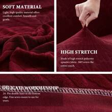 Sofa Covers - Burgundy - View 9