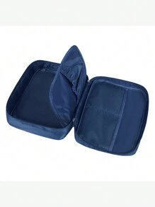 1Pc Cosmetic Storage Bag Makeup Organizer Toiletry Bag For Travel Travel Essentials,Boho Vibes - Navy Blue - View 5