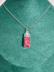 1 Pieza Collar Colgante De Diseño De Estrella Y Mensaje En Una Botella De Moda Multicolor Al Azar Para Mujeres - Multicolor - Ver 1