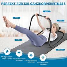Abdominal Muscle Trainer, AB Roller Abdominal Trainer With Padded Headrest, Sit-Up Training Device, Portable Made Of Steel, Fitness Device For Home, Gym And Office, 73 X 73 X 64 Cm, - Black - View 3