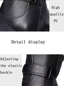 1pair Thickened Warm Leather Gloves For Men, Windproof, Waterproof, Touch Screen For Driving, Riding, Biking, Electric Scooter, Winter,Suitable For Cycling,Riding Motorcycle And Skiing,Black Gloves,Winter Hand Warmers