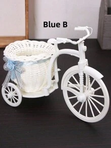 1個三輪車花盆架 - 三輪車花籃裝飾,適用於婚禮派對編織工藝裝飾 - 藍色 - 查看 6