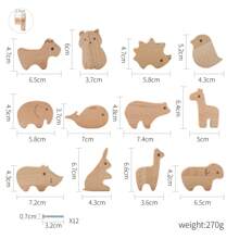 1 set Baby Houten Dieren Lade Knoppen , 12st In Multifunctioneel Kastje Ladenkast Knoppen , Gemakkelijk Naar Geschikt Voor Thuis Kasten
