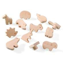 1 set Baby Houten Dieren Lade Knoppen , 12st In Multifunctioneel Kastje Ladenkast Knoppen , Gemakkelijk Naar Geschikt Voor Thuis Kasten