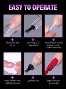 120Pcs/Box Artificial Fingernails Coffin Nails Pre-Shaped Clear Full Cover Almond Oval Nail Tips - Clear - View 9