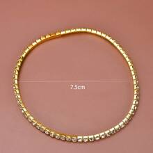 1pc Sparkling Rhinestone Elastic Women's Anklet, Fashionable Daily Accessory - Silver - View 6
