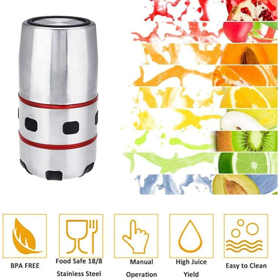 Squeezer, Manual Hand Press With Sieve And Container, Hand Press Citrus