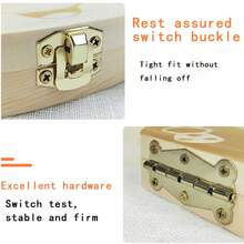 Wooden Teeth Storage Box, Teeth Storage Box Milk Teeth Storage, Wooden Milk Teeth Replacement Teeth Storage Box, Male And Female Umbilical Cord Fetal Hair Collection Commemorative Box - Apricot - View 2