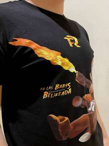 Camiseta  Pa las babys y belikeada - Negro - Ver 3