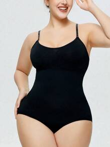 1 Stück Formende Jumpsuit für Frauen, Sexy Jumpsuit, Kleiderfutter, Taille- und Bauchkontrolle, Trägerstil, enge Jumpsuit, Schwarz