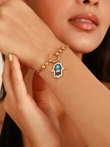 Fashion Women's Titanium Steel Bracelet - Palm - View 1