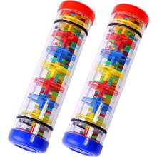 1/2pcs Rainmaker Rain Stick Musical Instrument, 8 Inch Rainfall Rattle Tube Rainstick Shaker Toy - Multicolor - View 8