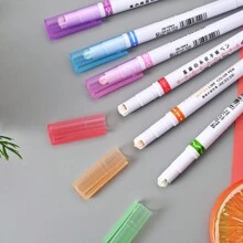 6pcs Quick-Drying Cute Wave-Shaped Graffiti Fluorescent Flower Pressing Tool, Kids' Drawing&Pressing Tool - Multicolor - View 5