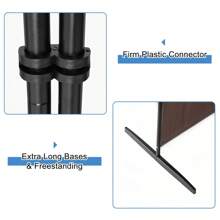 SUNROAD 6FT Trifold 130g Polyester Fabric Plastic Foot Carbon Steel Frame Foldable Screen Black - Brown - View 9