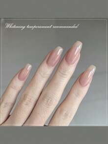 1入/15毫升冬季肉色果凍型凝膠指甲油,半永久性透明指甲藝術凝膠,可uv/led光照硬化,可浸泡甲油 - 米色 - 查看 4