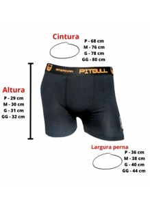 Cueca Boxer Pitbull Premium Adulto em Microfibra Cueca Box Masculina - Multicolorido - Visão 2