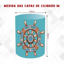 Kit Painel Redondo + Capa Cilindro Decoração Festa Tema Elefantinho