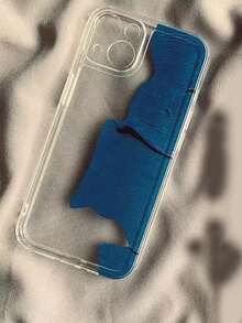 1入組海怪藍色紋路防震tpu手機殼,適用於蘋果手機 - 彩色 - 查看 3