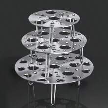 1 Pieza Rejilla De Vapor De Acero Inoxidable Plegable, Disponible En Tamaños Grande, Mediano Y Pequeño - Plateado - Ver 1