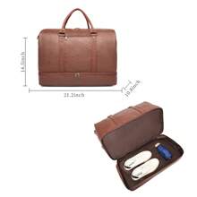 Travel Duffel Bags,Duffle Bag For Men Overnight Bag Carry On Bag Weekender Bags For Women Travel Tote Bags Oversized Duffle Bag Gym Bag With Shoe Compartment-Brown