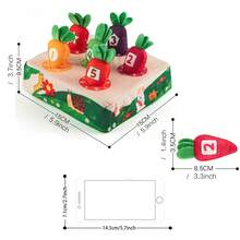 1 組 6 件組嬰兒胡蘿蔔形紙巾盒玩具,卡通設計,防咬,防撕裂,早期教育遊戲