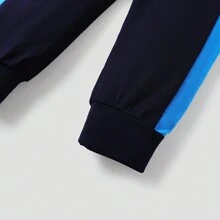 PatPat 2 件装小男孩童真动物图案套装 - 藍色 - 查看 4