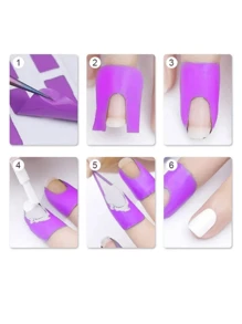1 set de 10 piezas de protector de esmalte de uñas en forma de U, barrera de esmalte de uñas de plástico y látex, protector de esmalte de uñas en gel para los dedos, estampado en caliente para evitar derrames de esmalte de uñas, suministros para uñas, herramientas para uñas, herramientas de arte de uñas, de vuelta a la escuela, uñas, herramientas para uñas para uñas postizas