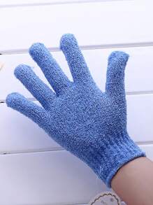 2pcs/6pcs/10pcs Random Colored Five Finger Shower Gloves, Household Shower Towels, Frosted Shower, Children's Household Products, Elastic Back Wiping Shower Cleaning Gloves