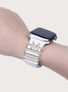 26pcs/Set Alphabet Accessories Smart Watch Band, Universal As A Gift For Students Returning To School